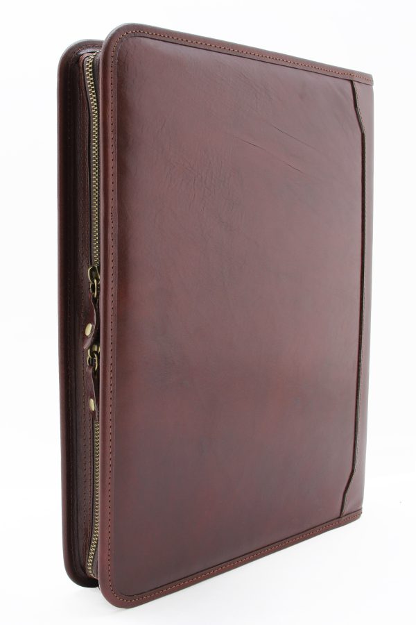 Brown leather padfolio
